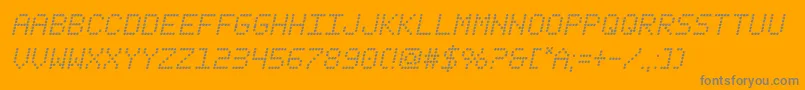 fanfaretickerital Font – Gray Fonts on Orange Background