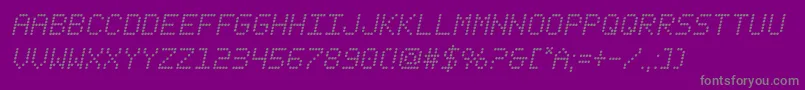 fanfaretickerital Font – Gray Fonts on Purple Background