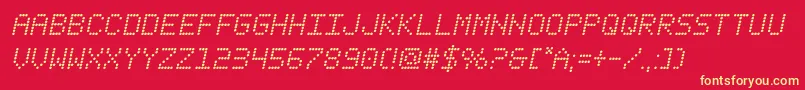 fanfaretickerital Font – Yellow Fonts on Red Background