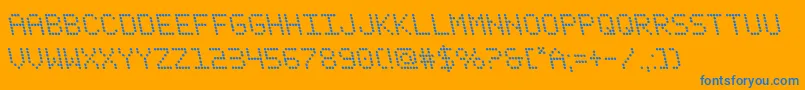 fanfaretickerleft Font – Blue Fonts on Orange Background