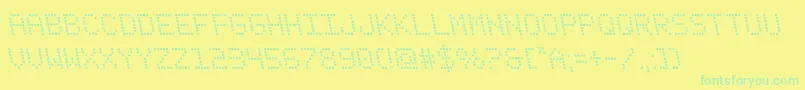 Saiba mais sobre a fonte fanfaretickerleft Fonte fanfaretickerleft – fontes verdes em um fundo amarelo