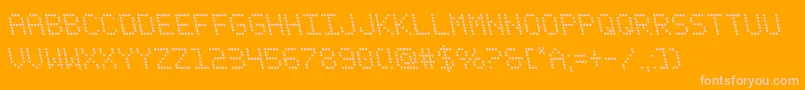 fanfaretickerleft Font – Pink Fonts on Orange Background