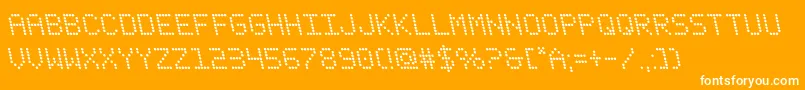 fanfaretickerleft Font – White Fonts on Orange Background