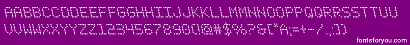 fanfaretickerleft Font – White Fonts on Purple Background