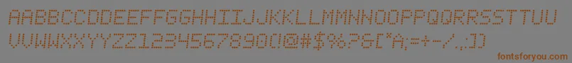 fanfaretickersemital Font – Brown Fonts on Gray Background