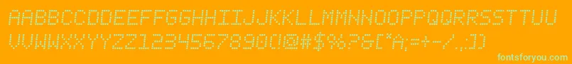 fanfaretickersemital Font – Green Fonts on Orange Background
