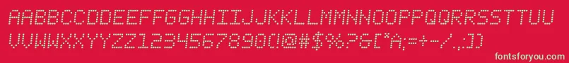 fanfaretickersemital Font – Green Fonts on Red Background