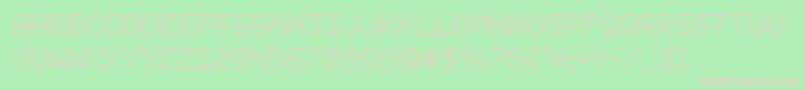 fanfaretickersemital Font – Pink Fonts on Green Background