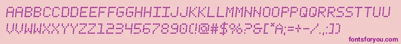 fanfaretickersemital-Schriftart – Violette Schriften auf rosa Hintergrund