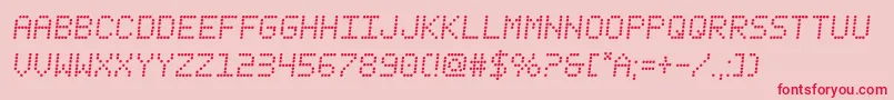 fanfaretickersemital Font – Red Fonts on Pink Background