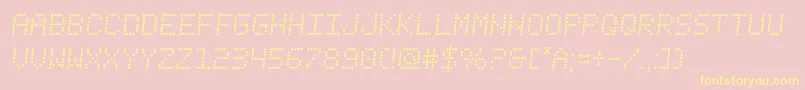 fanfaretickersemital Font – Yellow Fonts on Pink Background