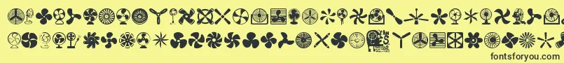 Fans Font – Black Fonts on Yellow Background