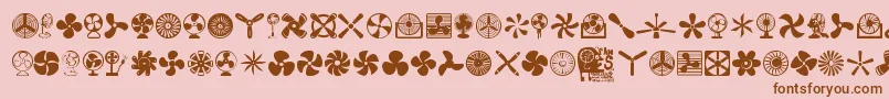 Fans Font – Brown Fonts on Pink Background