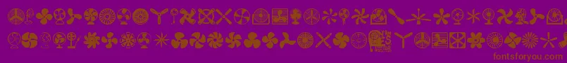 Fans Font – Brown Fonts on Purple Background