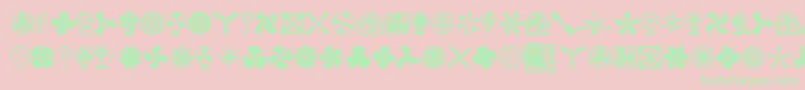 Fans Font – Green Fonts on Pink Background