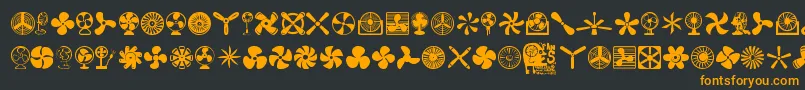 Fans Font – Orange Fonts on Black Background