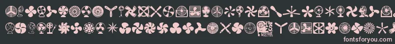 Fans Font – Pink Fonts on Black Background