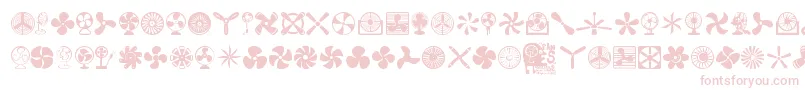 Fans Font – Pink Fonts on White Background