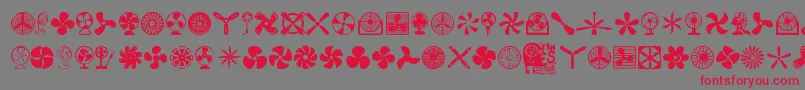 Fans Font – Red Fonts on Gray Background