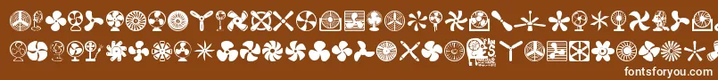 Fans Font – White Fonts on Brown Background