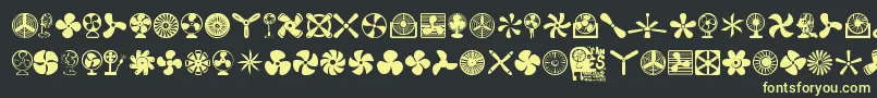 Fans Font – Yellow Fonts on Black Background