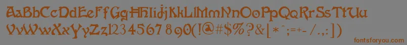fanta    Font – Brown Fonts on Gray Background