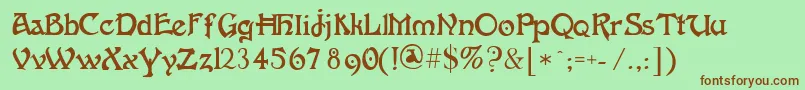 fanta    Font – Brown Fonts on Green Background