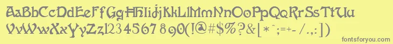 fanta    Font – Gray Fonts on Yellow Background