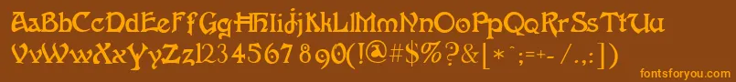 fanta    Font – Orange Fonts on Brown Background