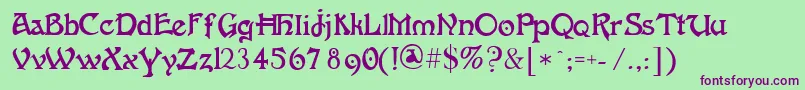 fanta    Font – Purple Fonts on Green Background