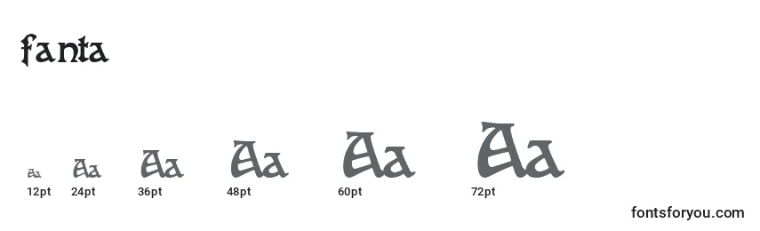Größen der Schriftart Fanta    (126377)