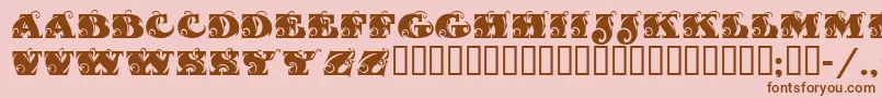 Fantasti Font – Brown Fonts on Pink Background