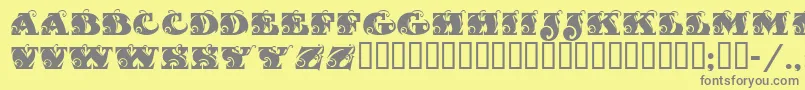 Fantasti Font – Gray Fonts on Yellow Background