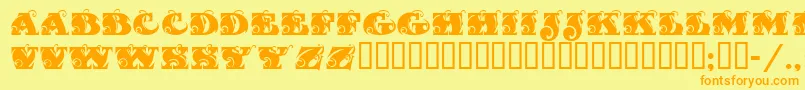 Fantasti Font – Orange Fonts on Yellow Background