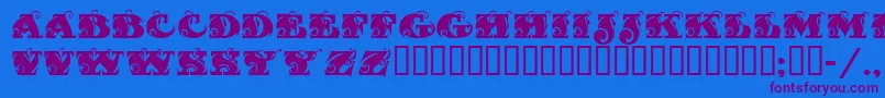 Fantasti Font – Purple Fonts on Blue Background