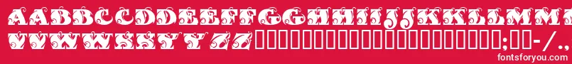 Fantasti Font – White Fonts on Red Background