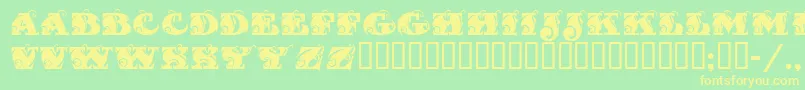 Fantasti Font – Yellow Fonts on Green Background