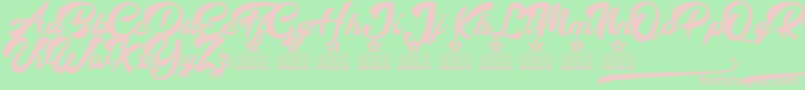 Fantastic Personal Use Font – Pink Fonts on Green Background