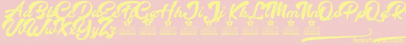 Fantastic Personal Use Font – Yellow Fonts on Pink Background