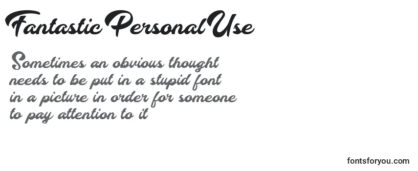 Fantastic Personal Use Font