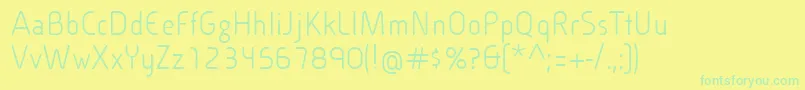Czcionka CineplexLtRegular – zielone czcionki na żółtym tle