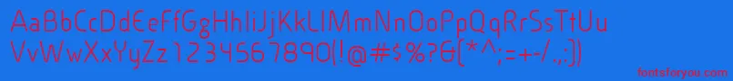 CineplexLtRegular Font – Red Fonts on Blue Background