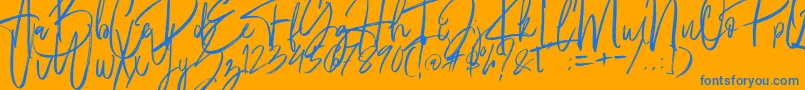 Fantastico-fontti – siniset fontit oranssilla taustalla