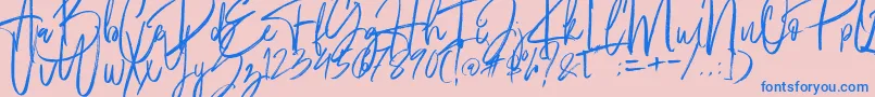 Подробнее о шрифте Fantastico Шрифт Fantastico – синие шрифты на розовом фоне