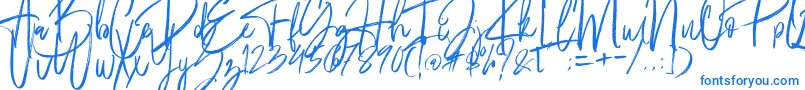 fuente Fantastico – Fuentes Azules Sobre Fondo Blanco