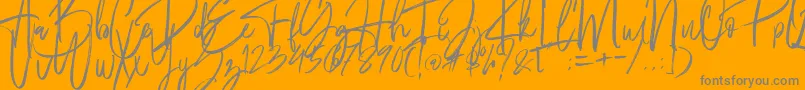 Fantastico Font – Gray Fonts on Orange Background