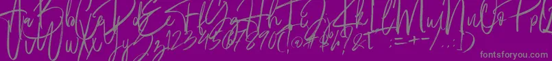 Fantastico Font – Gray Fonts on Purple Background