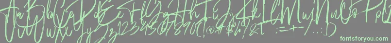 Fantastico-Schriftart – Grüne Schriften auf grauem Hintergrund