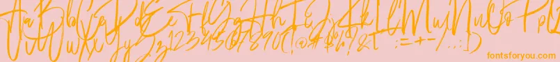 Fantastico Font – Orange Fonts on Pink Background