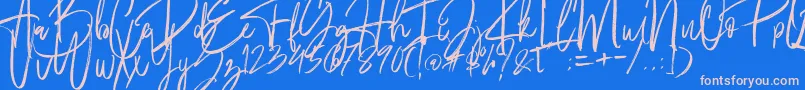 Fantastico Font – Pink Fonts on Blue Background